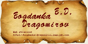 Bogdanka Dragomirov vizit kartica